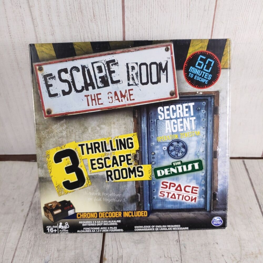 100% COMPLETE - Escape Room The Game Secret Agent Space Station Dentist - USED